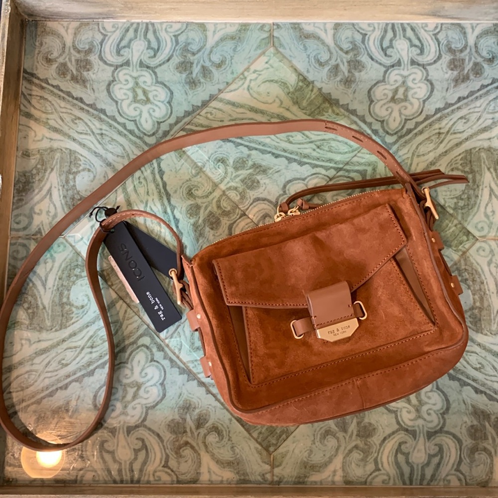 Rag & Bone Brown Suede Small Field Messenger Bag
